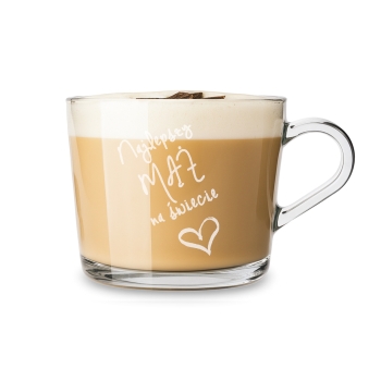 Kubek z grawerem Filiżanka Twój Napis Logo 450ml Prezent na Walentynki