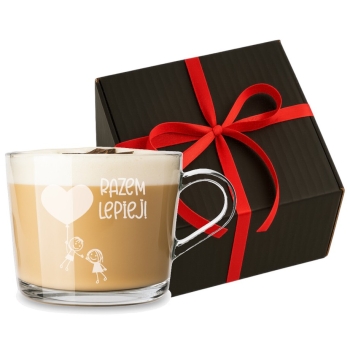 Filiżanka z grawerem Kubek 450ml Twój Napis Prezent na Walentynki