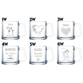 Kubek z grawerem Filiżanka 335ml Napis Prezent dla Niej Niego Walentynki