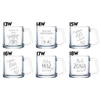 Kubek z grawerem Filiżanka 335ml Napis Prezent dla Niej Niego Walentynki