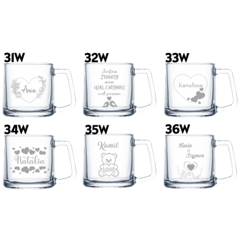 Kubek z grawerem Filiżanka 335ml Napis Prezent dla Niej Niego Walentynki