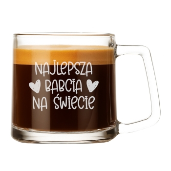 Szklany Kubek z grawerem Twój Tekst 335ml Prezent dla Niej Niego Walentynki