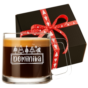 Kubek z grawerem Filiżanka Świąteczna Twój Napis Logo Prezent na Święta 335