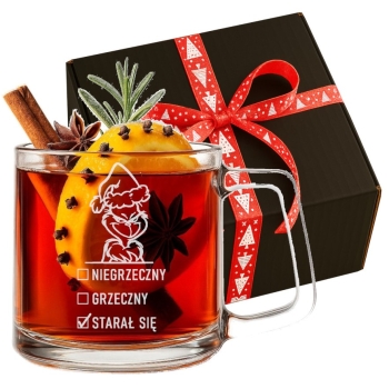 Kubek z grawerem Filiżanka Świąteczna Twój Napis Logo Prezent na Święta 335