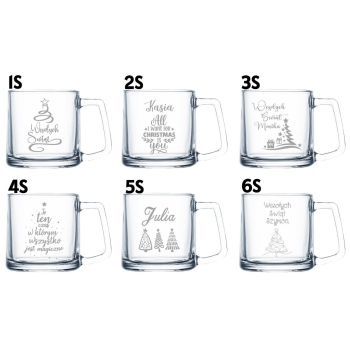 Kubek z grawerem Filiżanka Świąteczna Twój Napis Logo Prezent na Święta 335