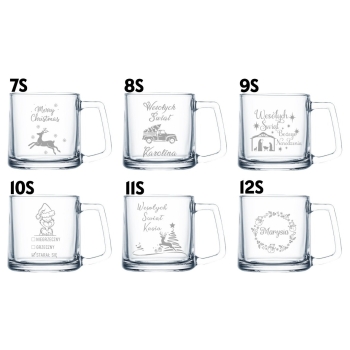 Kubek z grawerem Filiżanka Świąteczna Twój Napis Logo Prezent na Święta 335