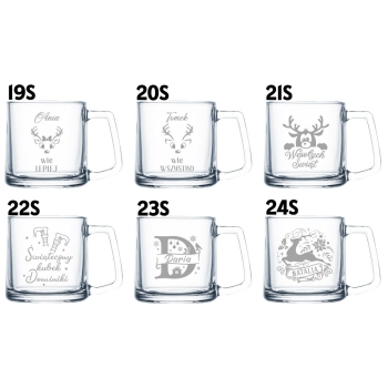 Kubek z grawerem Filiżanka Świąteczna Twój Napis Logo Prezent na Święta 335