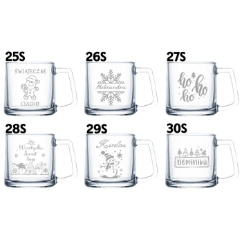 Kubek z grawerem Filiżanka Świąteczna Twój Napis Logo Prezent na Święta 335