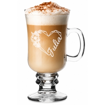 Szklanka wysoka do kawy na nóżce 200ml Irish Coffee z grawerem dla Niej Urodziny