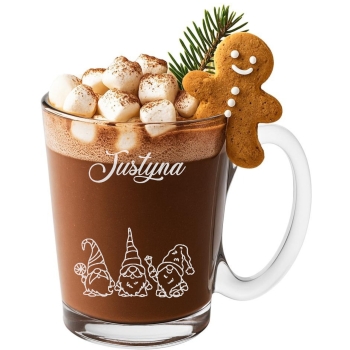 Kubek świąteczny dla dzieci, dorosłych z grawerem Prezent Twój Napis 300ml