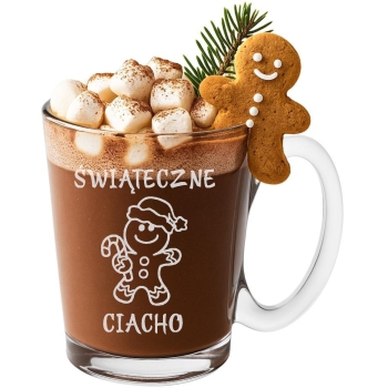 Kubek świąteczny dla dzieci, dorosłych z grawerem Prezent Twój Napis 300ml