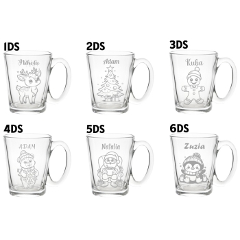 Kubek świąteczny dla dzieci, dorosłych z grawerem Prezent Twój Napis 300ml