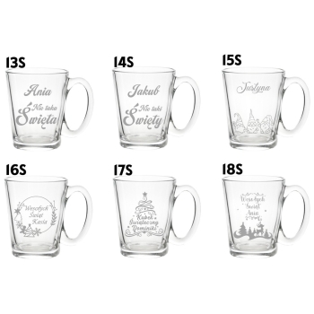 Kubek świąteczny dla dzieci, dorosłych z grawerem Prezent Twój Napis 300ml