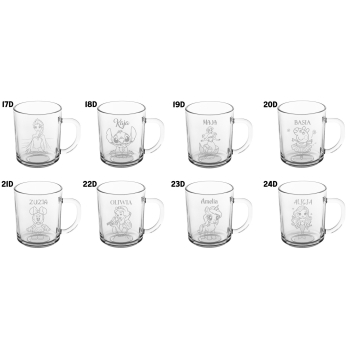 Mały szklany kubek świąteczny dla dzieci na święta Mikołajki z imieniem grawer