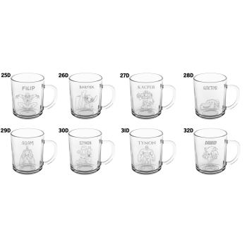 Mały szklany kubek świąteczny dla dzieci na święta Mikołajki z imieniem grawer