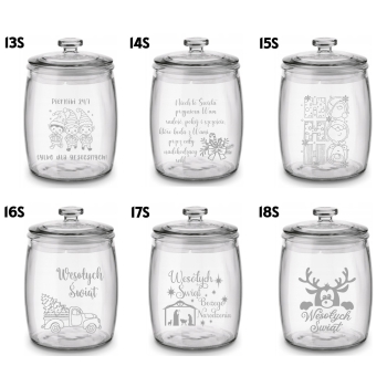 Słoik na Pierniki z Grawerem 3,8L Prezent Świąteczny Personalizowany Napis