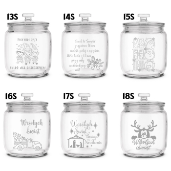 Słoik na Ciastka z Grawerem 1,4L Prezent Świąteczny Personalizowany Napis