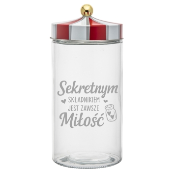 Świąteczny Pojemnik słoik z grawerem na ciasteczka pierniki Circus 1,7L