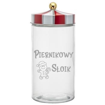 Świąteczny Pojemnik słoik z grawerem na ciasteczka pierniki Circus 1,7L