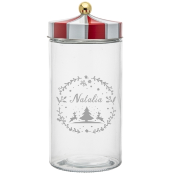 Świąteczny Pojemnik słoik z grawerem na ciasteczka pierniki Circus 1,7L