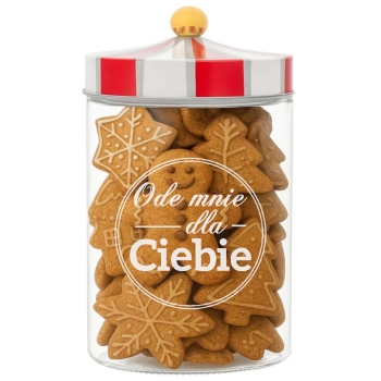 Słoik na Ciastka z Grawerem 1200ml Prezent Świąteczny Personalizowany Napis