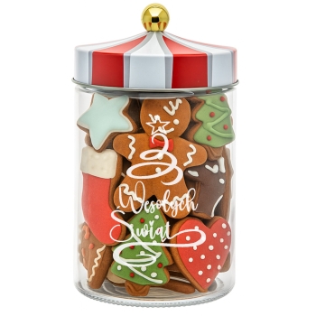 Słoik na Ciastka z Grawerem 1200ml Prezent Świąteczny Personalizowany Napis