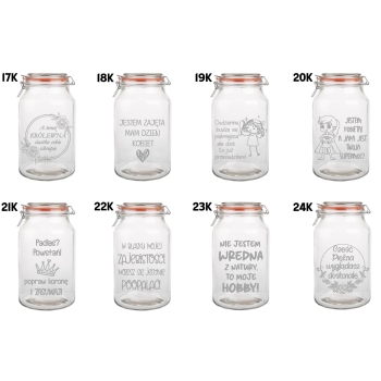 Słoik na Ciastka z Grawerem 4,1L Prezent na Dzień Kobiet Personalizowany Napis