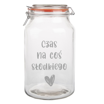 Słoik na Ciastka z Grawerem 4,1L Prezent na Dzień Kobiet Personalizowany Napis