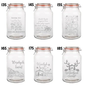 Słoik na Ciastka z Grawerem 4,1L Prezent Świąteczny Personalizowany Napis