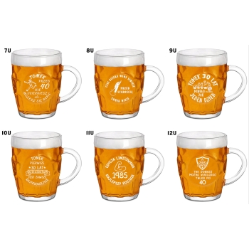 Kufel do piwa z grawerem Twój Tekst logo Prezent na Osiemnastkę Urodziny