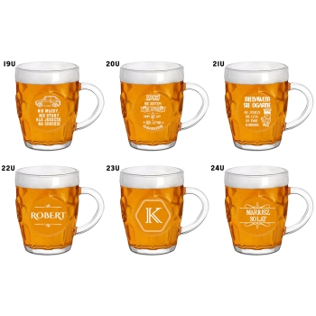 Kufel do piwa z grawerem Twój Tekst logo Prezent na Osiemnastkę Urodziny