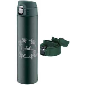 Kubek termiczny z Grawerem zielony Prezent Urodziny Dzień Mężczyzn Kobiet