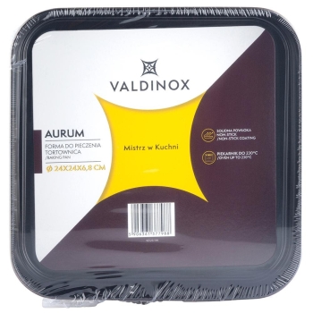 Tortownica kwadratowa blacha do pieczenia ciast Valdinox Aurum 24 cm
