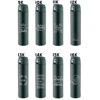 Kubek termiczny z Grawerem zielony Prezent Urodziny Dzień Mężczyzn Kobiet