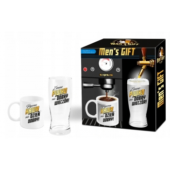 Mens Gift Zestaw Szklanka Do Piwa I Kubek Prezent