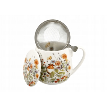 Kubek Porcelanowy Z Zaparzaczem Wild Birds 430ml
