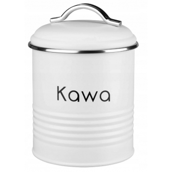 Puszka Orkągła Kawa Z Pokrywą Alcano Biała
