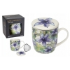 Kubek Z Zaparzaczem Tea Time Niebieski Kwiat 350ml