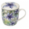 Kubek Z Zaparzaczem Tea Time Niebieski Kwiat 350ml