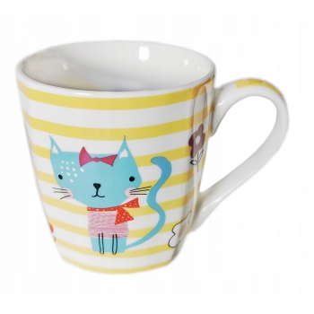 Kubek Porcelanowy Sweet Cat Ravi 280 Ml Żółty