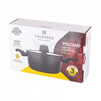 Valdinox Volcano Garnek Z Pokrywą 20cm Indukcja 2l