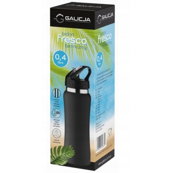 Bidon Kubek Termiczny Szary Fresco 400ml Galicja