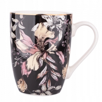 Kubek Porcelanowy Baryłka Black Lily Czarna 300ml