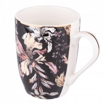 Kubek Porcelanowy Baryłka Black Lily Czarna 300ml