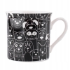 Czarny Kubek Porcelanowy Zwierzaki Pies 250 Ml