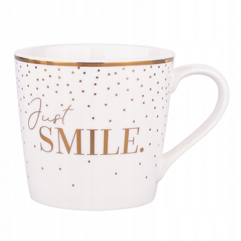Kubek Porcelanowy 350ml Pure Gold Just Smile