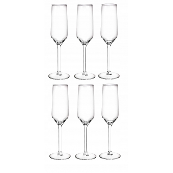 Komplet Kieliszki Do Szampana Rubin 6szt 220ml