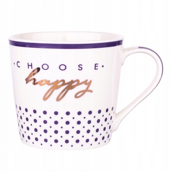 Kubek Porcelanowy 350ml Pure Gold Choose Happy