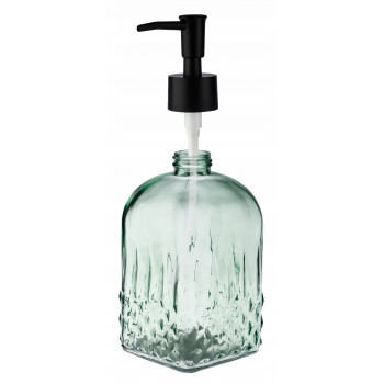 Szklany Dozownik Na Płyn Mydło Enzo 450ml Zielony