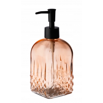 Szklany Dozownik Na Płyn Mydło Enzo 450ml Orange